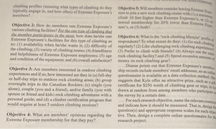 question : for each research objective name the