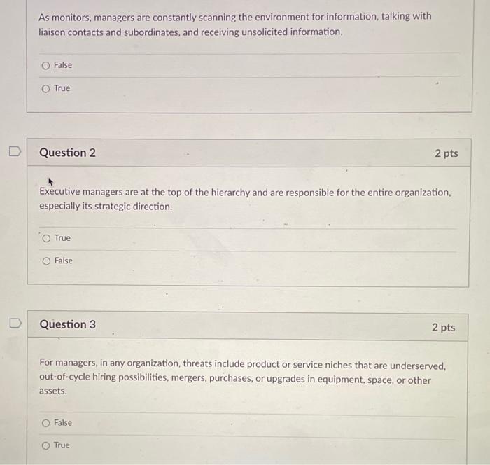 As monitors, managers are constantly scanning the