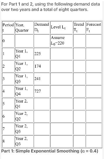 Answer part 2 , Excel steps For Part 1 and 2,