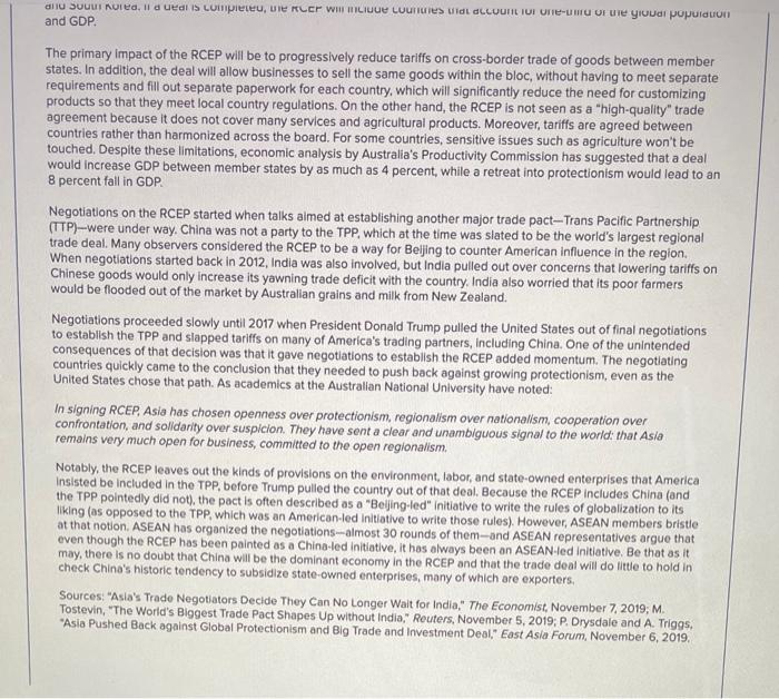 1a. While the terms of the Regional Comprehensive