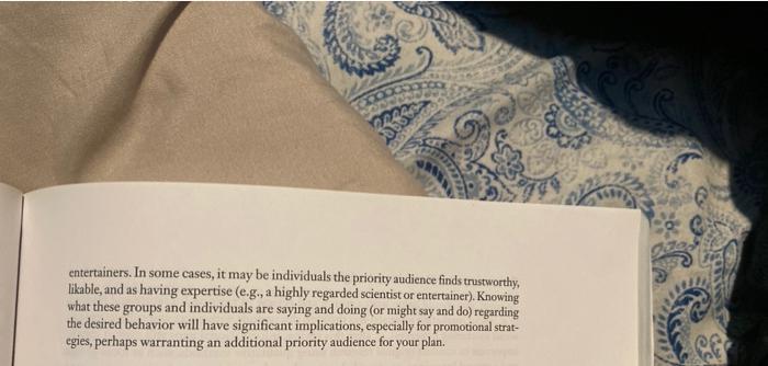 what are the teo priorty audiences. why did