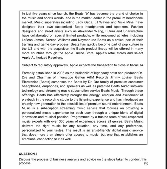 Case study: Apple to Acquire Beats Music & Beats