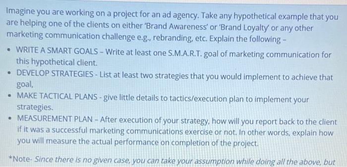 Imagine you are working on a project for an ad