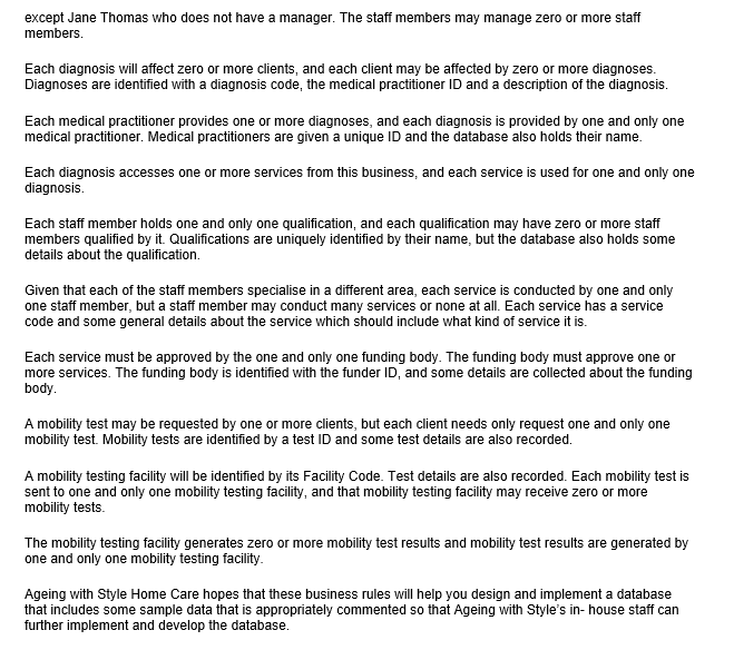 You have been presented with the case study