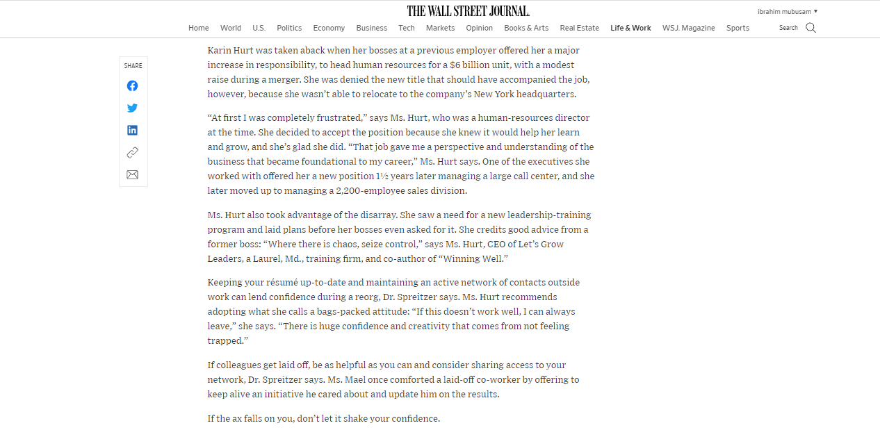 According to the article " How to Navigate Yet