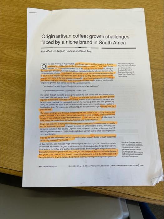 based on the case study analysis write the