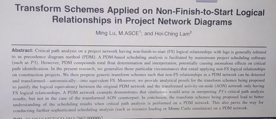 A summary for this article Transform Schemes