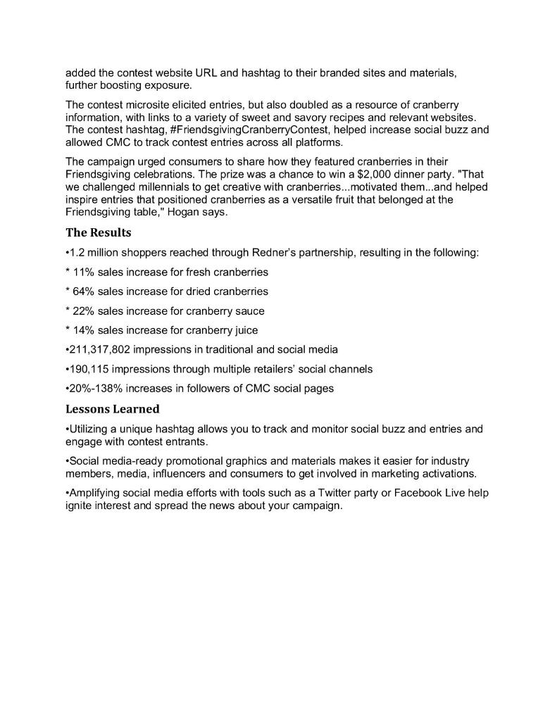 Read the case study and answer these 4 questions