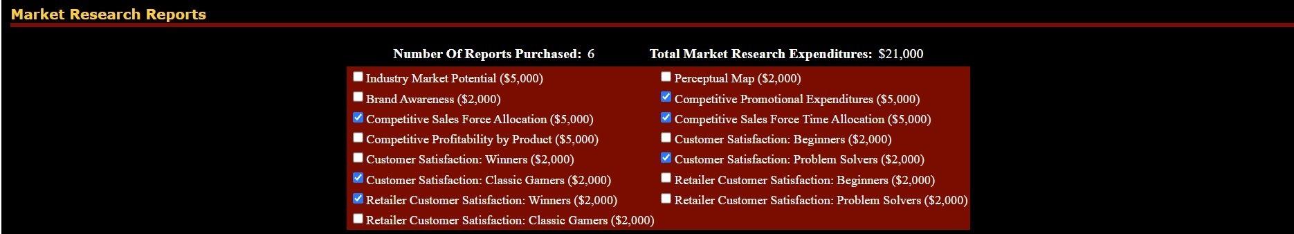 Management Decisions for Simulation (MARS) The