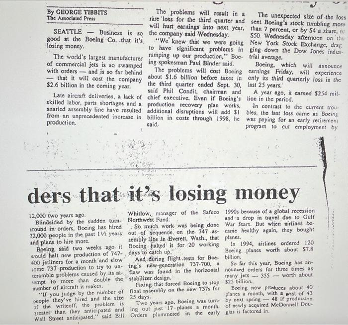 please read article and answer following question