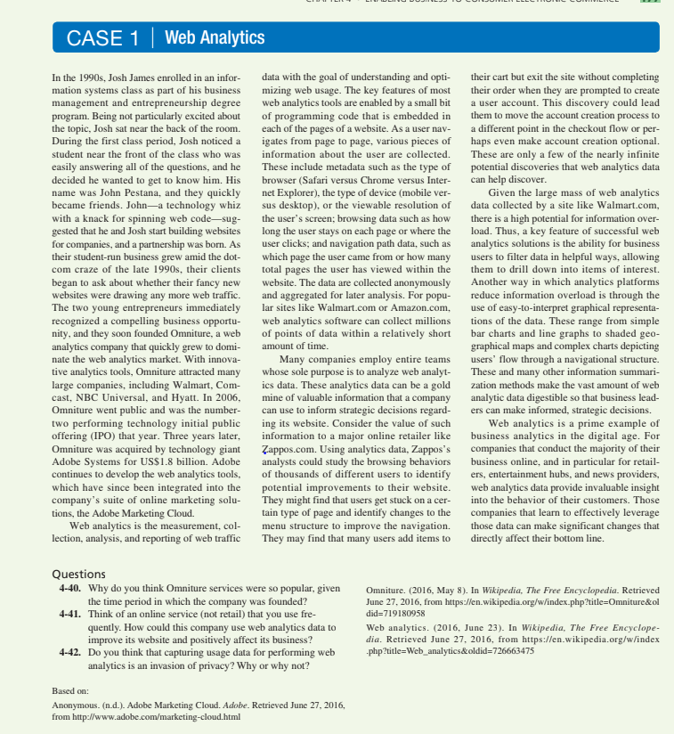 Questions 4-40, 4-41 and 4-42 please :) CASE 1