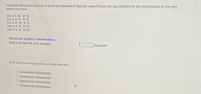 confused A process makes two products, A and B