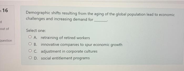 1) 2) 3) 4) 16 Demographic shifts resulting from