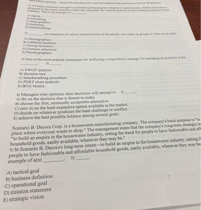 VOLTIPLE CHOICE Choose the state that empletes