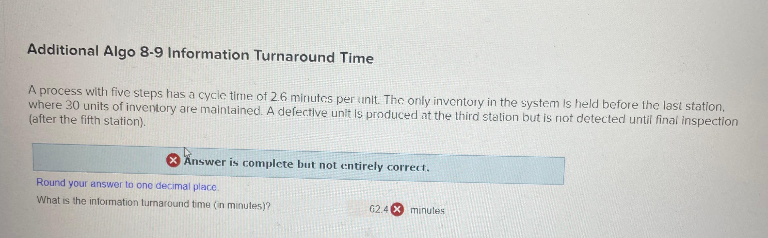Additional Algo 8-9 Information Turnaround Time A