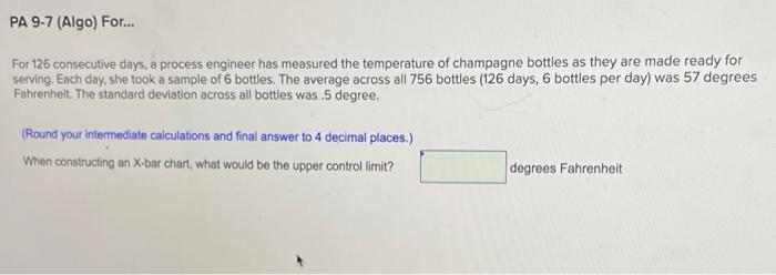 confused PA 9-7 (Algo) For... For 126 consecutive