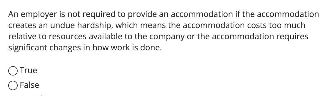 An employer is not required to provide an