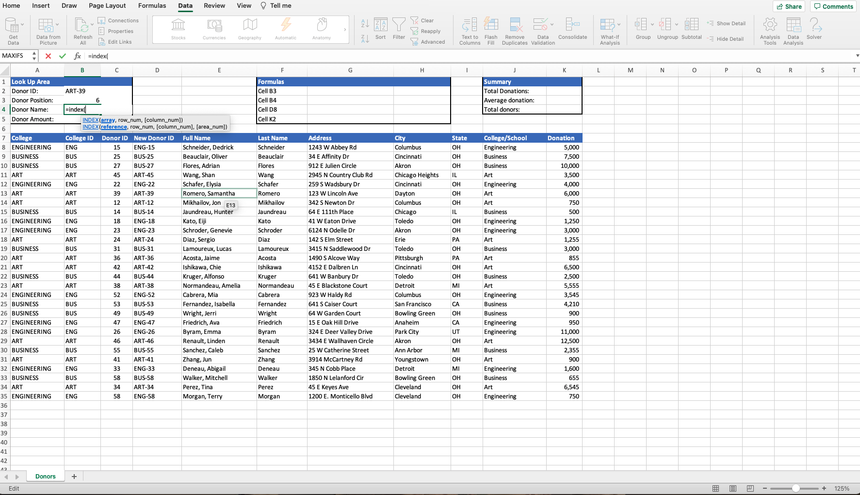 Home Insert Draw Page Layout Formulas Data Review