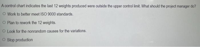 A control chart indicates the last 12 weights