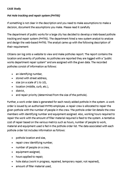 Develop a detailed Work Breakdown Structure of