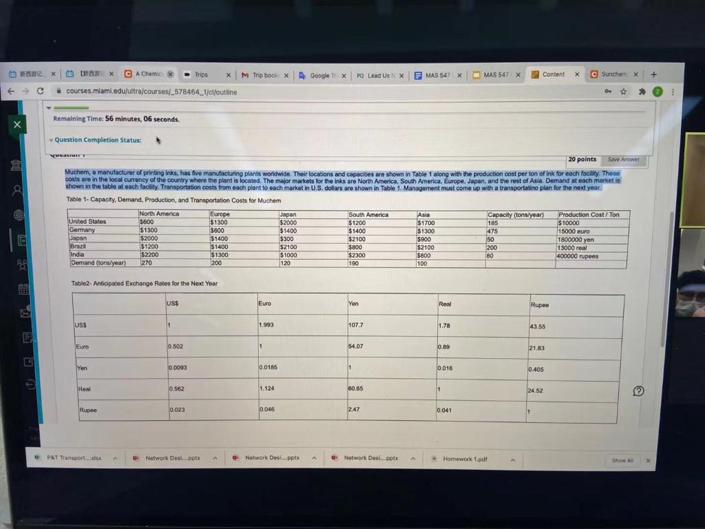 a. If exchange rates are expected as in table 2,