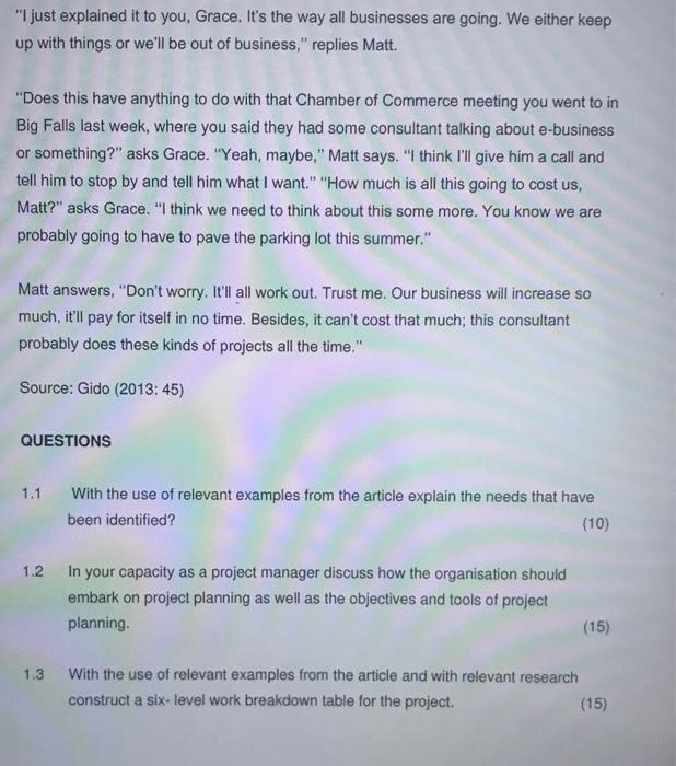 QUESTION ONE [40] Read the following article and