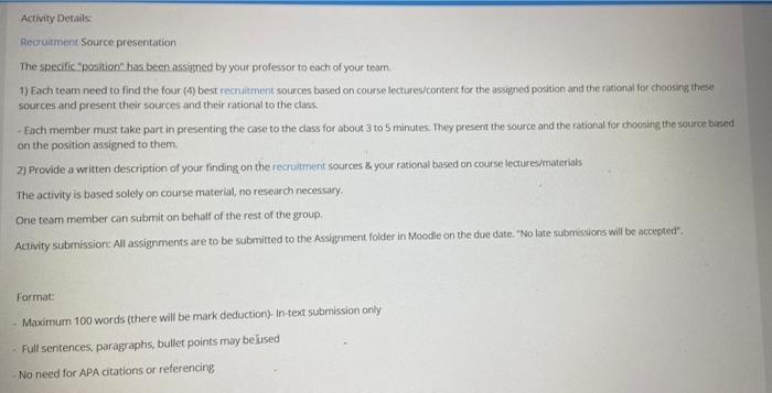 Activity Details Recruitment Source presentation