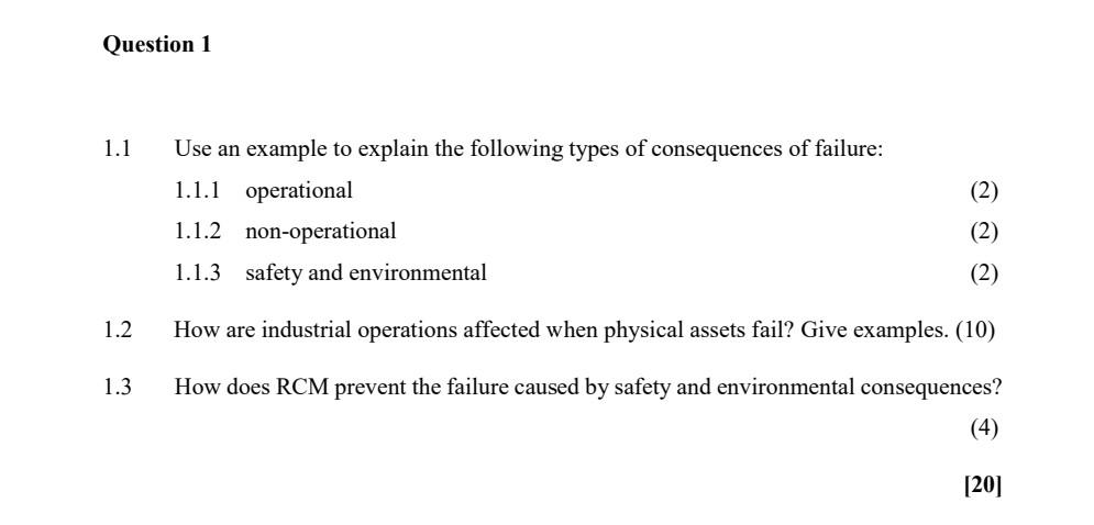 Question 1 1.1 (2) Use an example to explain the