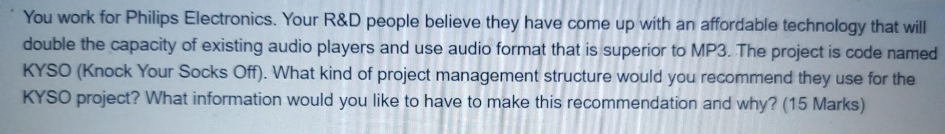 please answer this question in detail. You work