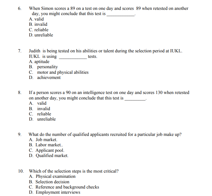 6. When Simon scores a 89 on a test on one day