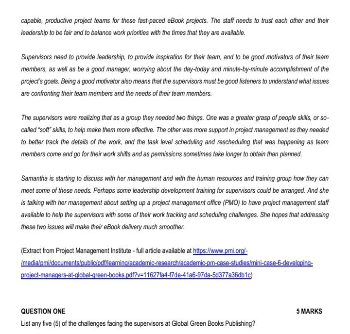 project management Developing Project Managers at