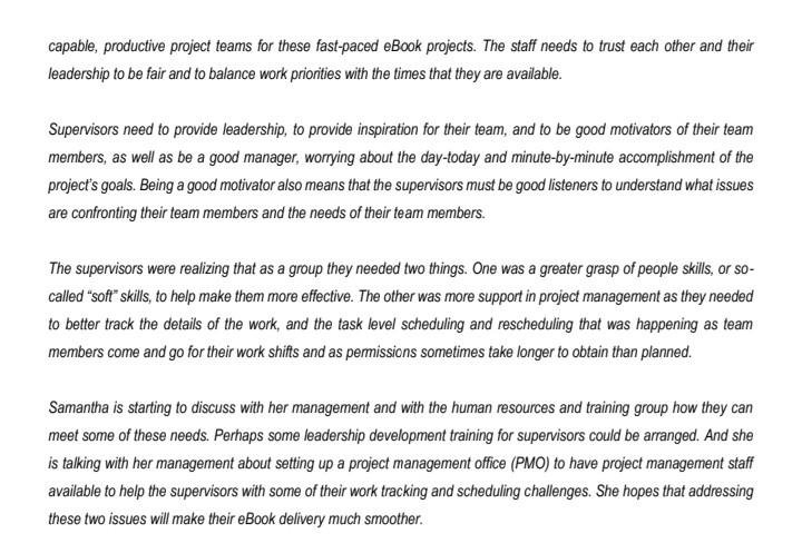 project management Developing Project Managers at