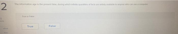 The information age is the present time during