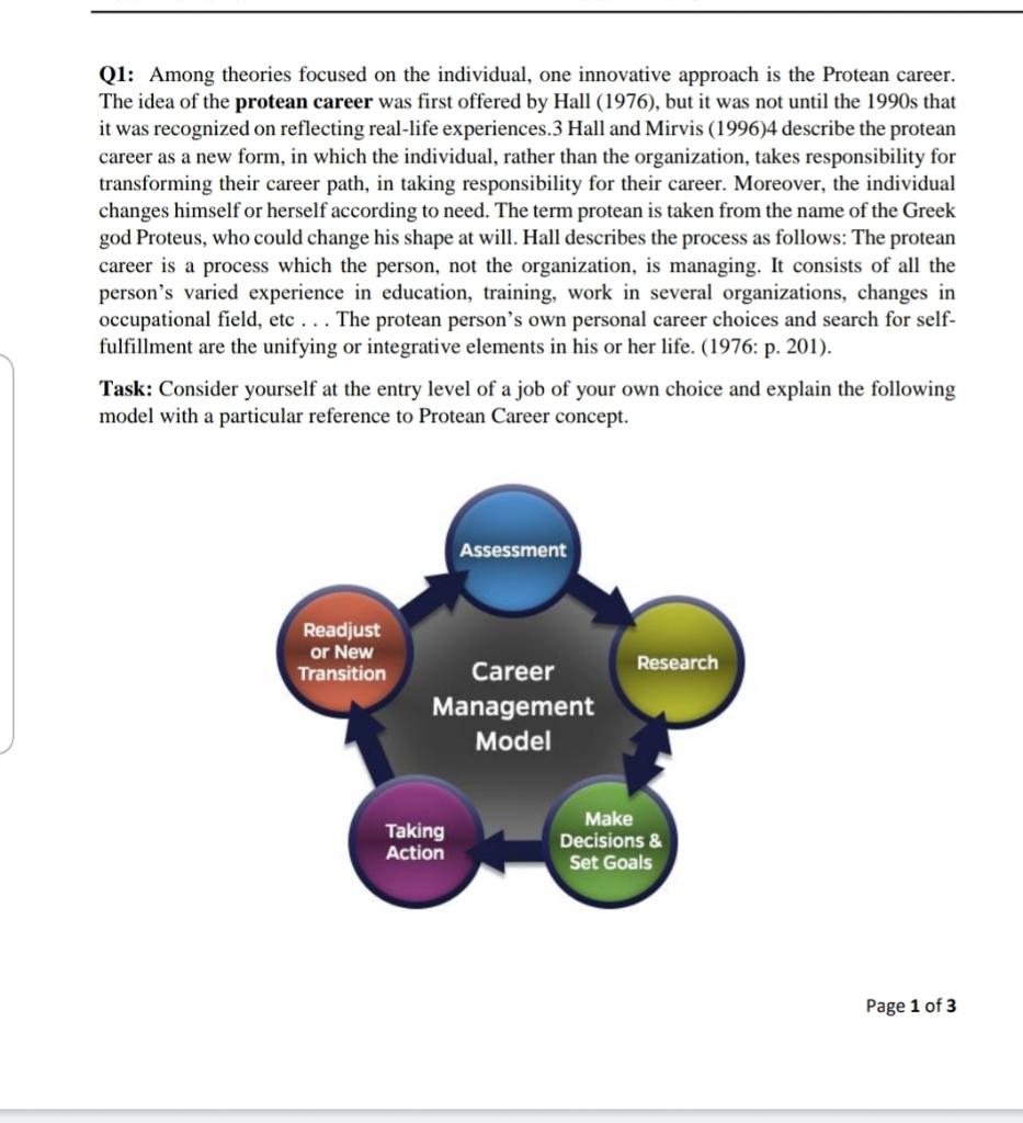 SUBJECT:CAREER MANAGEMENT I NEED THE ANSWER