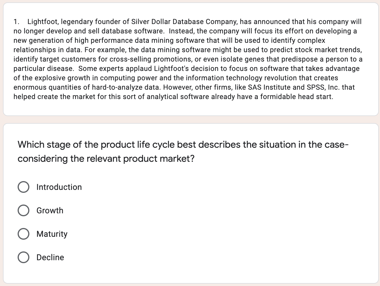 Please explain why as well, thanks! 1. Lightfoot,