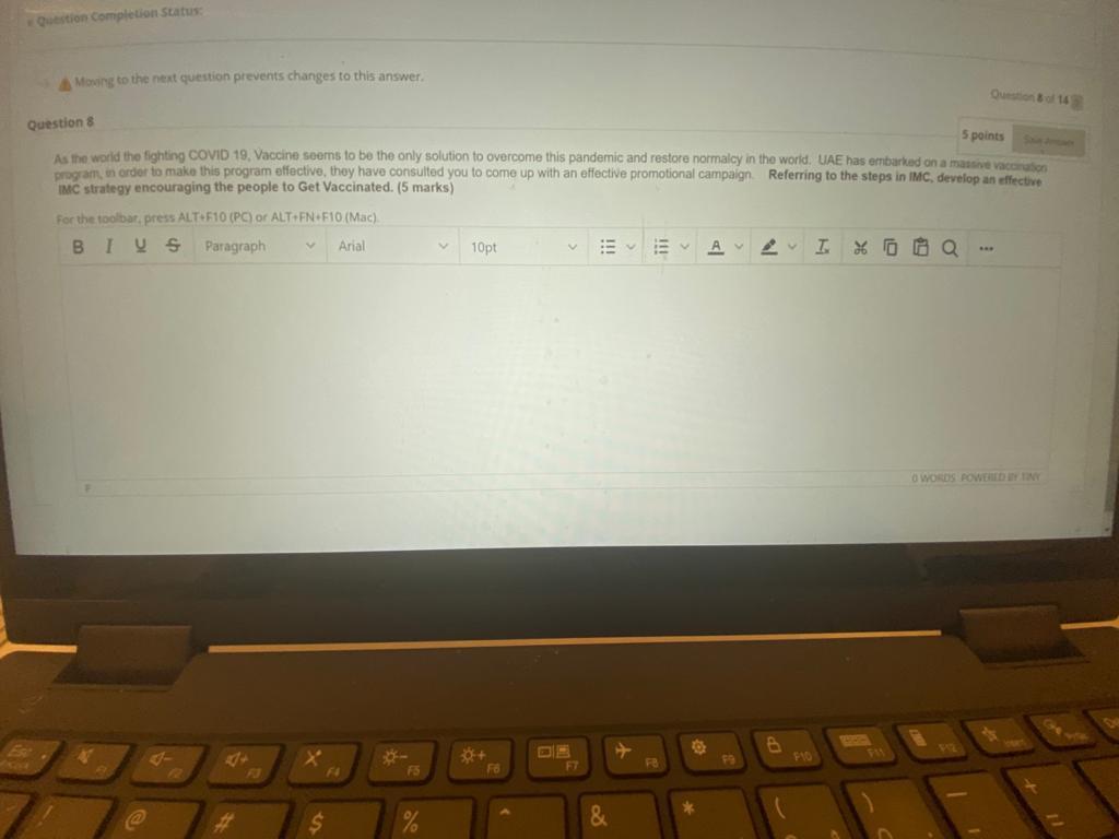 Question completion Status: Mowing to the next