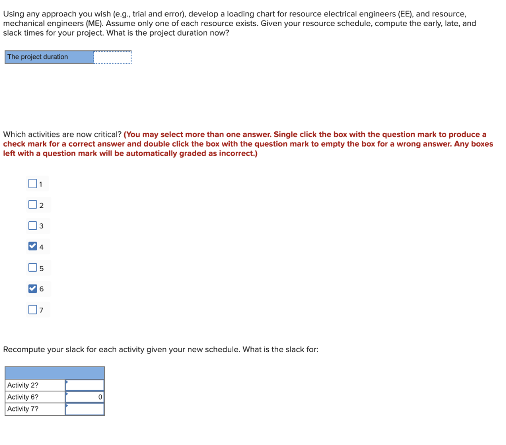 Given the network plan that follows, compute the