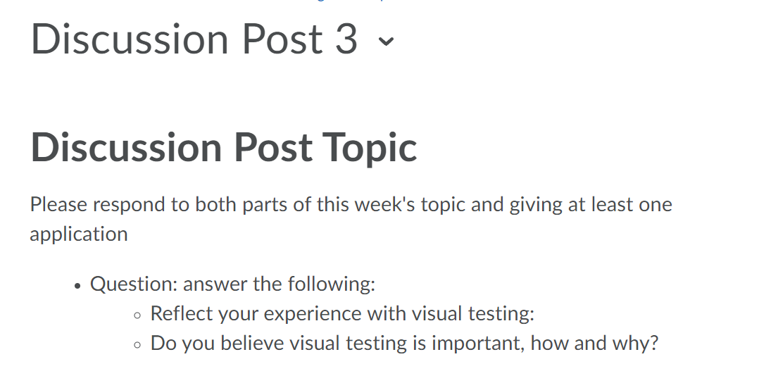 please give answer with 250 words Discussion Post