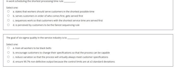In work scheduling the shortest processing time