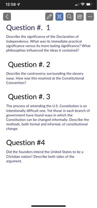 answer each question 3-5 sentence please 12:58 7