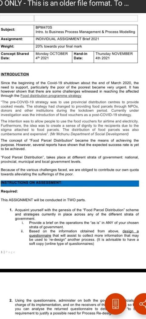 ONLY - This is an older file format. To ...