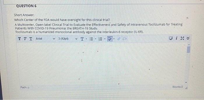 this is for clinical trial management class.