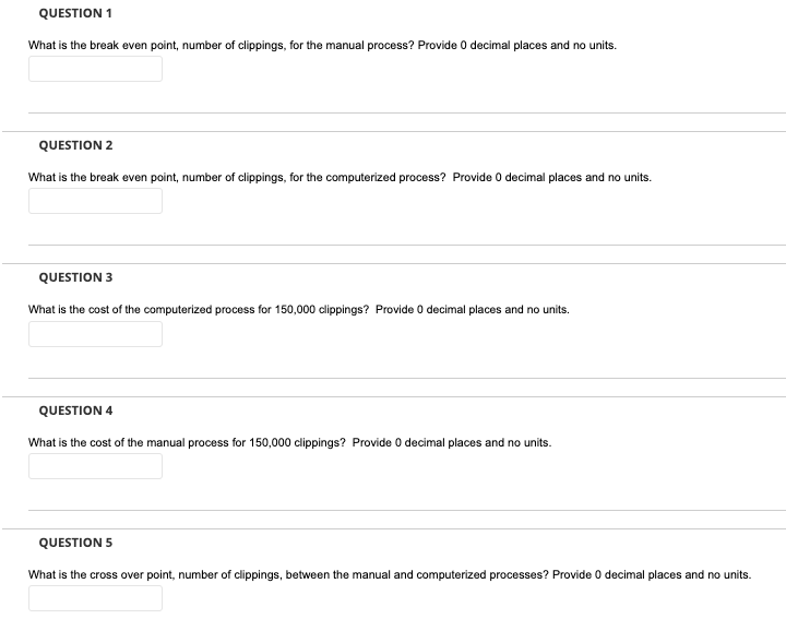 A news clipping service is considering moving