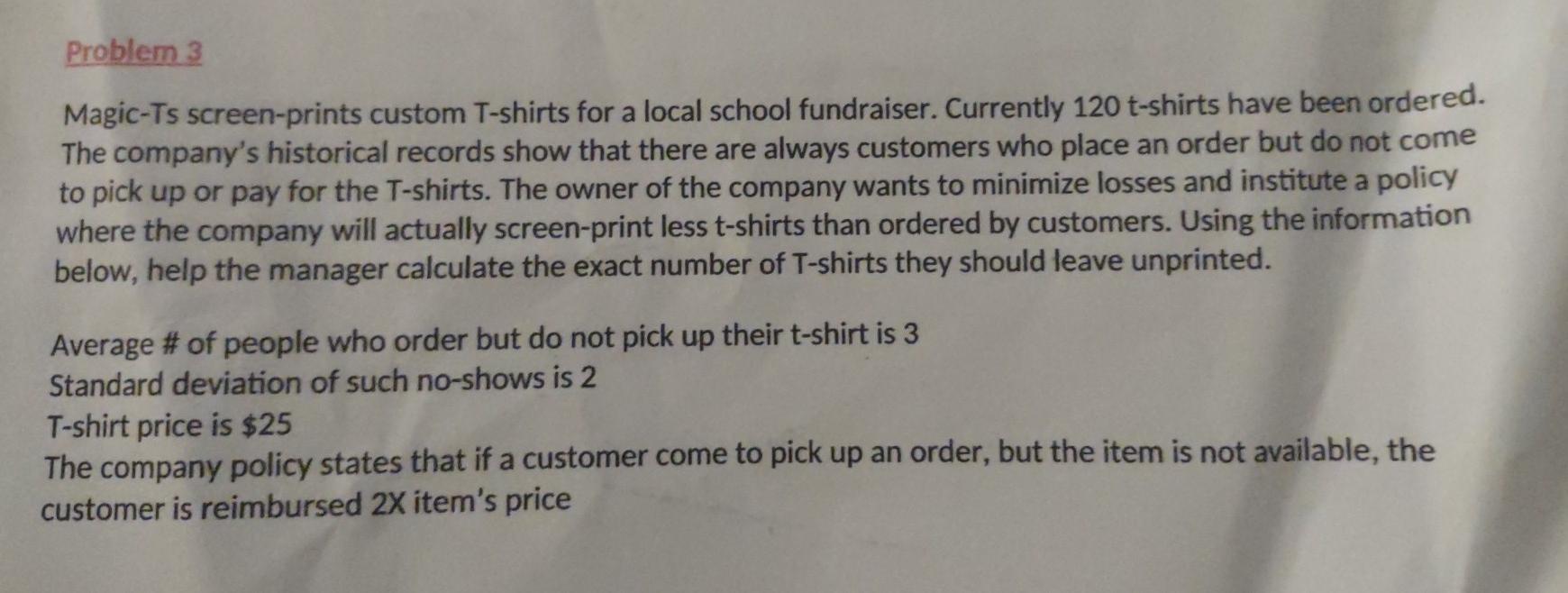 Problem 3 Magic-Ts screen-prints custom T-shirts