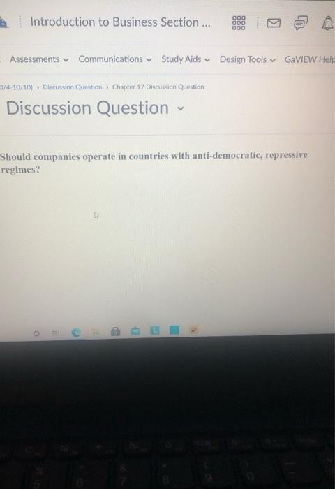 Introduction to Business Section ... Assessments