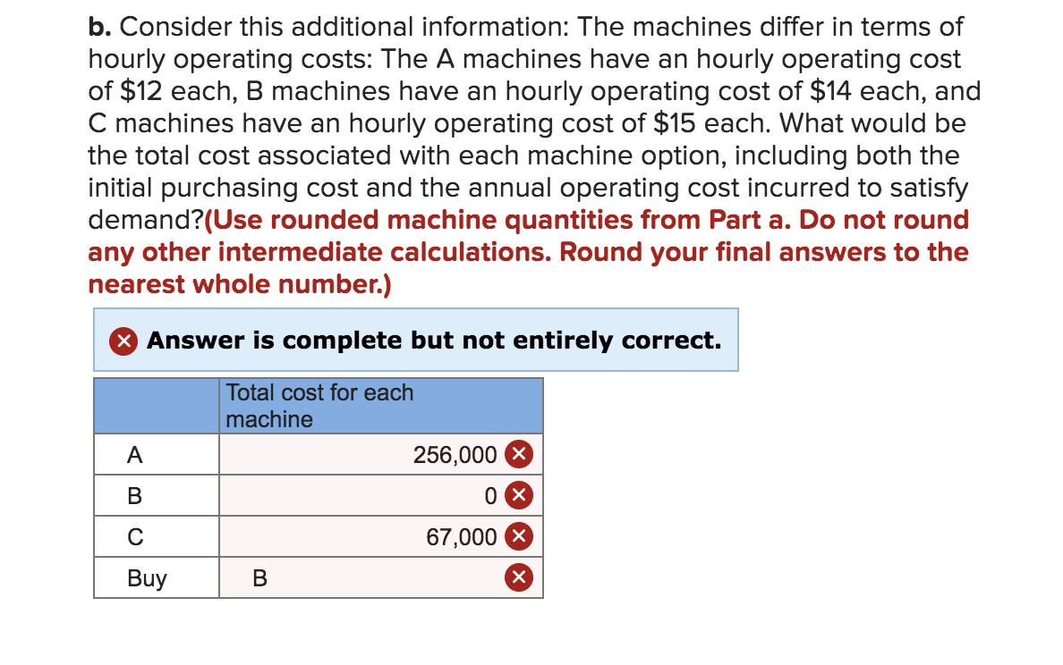 A manager must decide which type of machine to