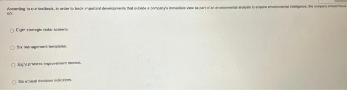 According to our textbook, In order to track