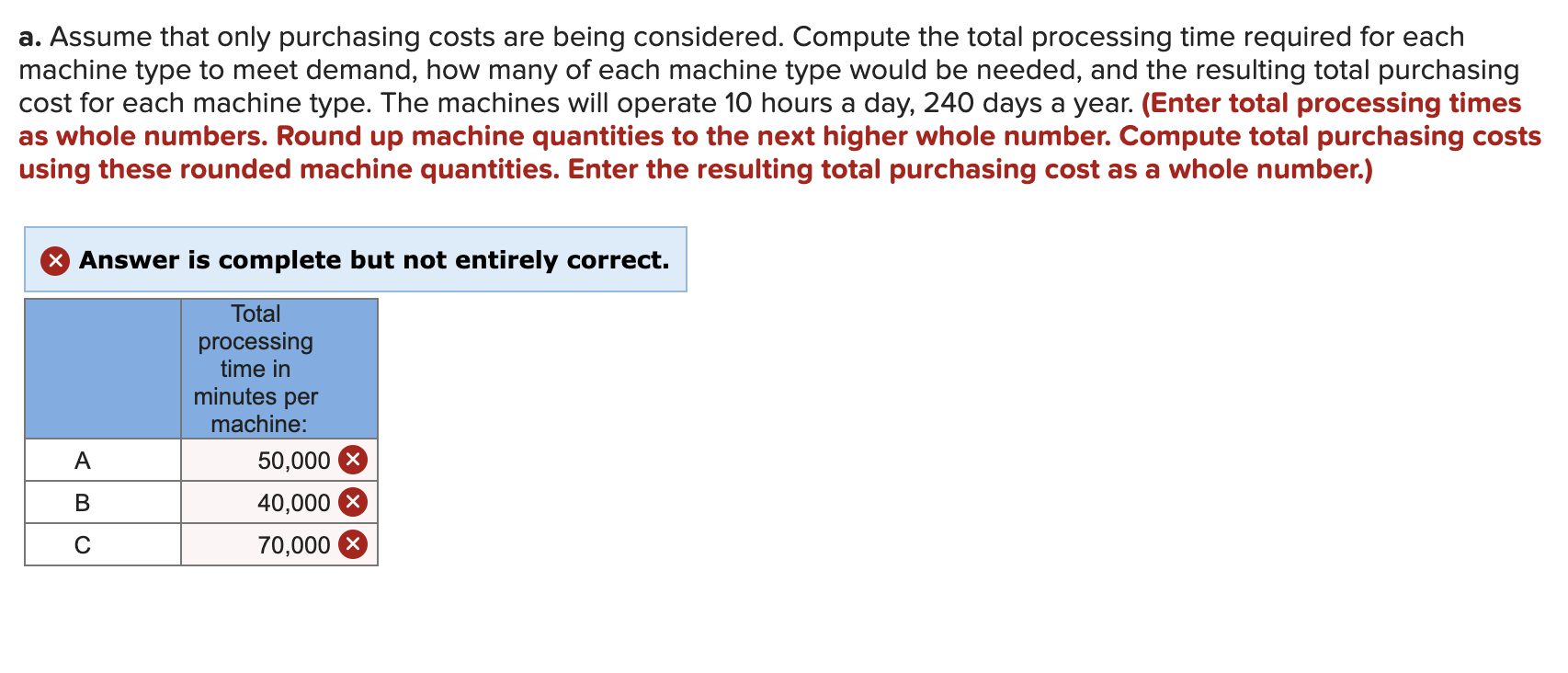 A manager must decide which type of machine to
