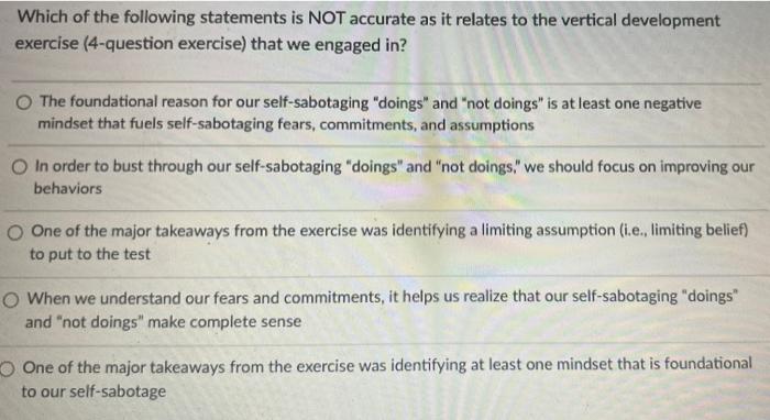 6 Which of the following statements is NOT