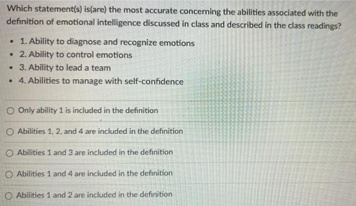 19 Which statement(s) is(are) the most accurate